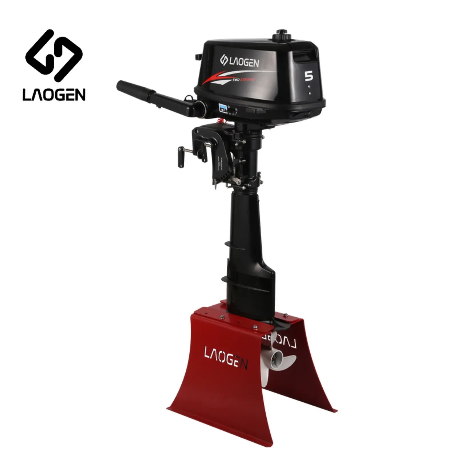 Moteur hors-bord Laogen 2 temps 5hp 6hp match Tohatsu moteur hors-bord bateau arbre long