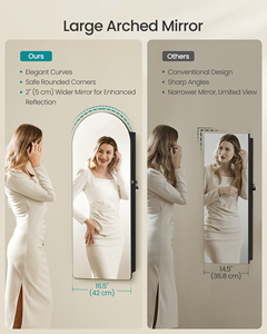 <span class=keywords><strong>Armoire</strong></span> <span class=keywords><strong>à</strong></span> <span class=keywords><strong>bijoux</strong></span> murale <span class=keywords><strong>SONGMICS</strong></span> avec éclairage LED, montage sur porte, avec plusieurs compartiments de rangement - Product Image 3