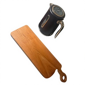 Natural Crafts Wooden Serving <b>Platter</b> Eco Friendly Acacia Tray With Handle Customizable Designs Natural Finish Chopping Board - Product Image 1