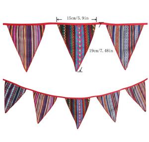 Guirnalda <span class=keywords><strong>de</strong></span> Banderines Vintage Estilo Gitano para Decoración <span class=keywords><strong>de</strong></span> Camping, Banderas Colgantes para Exteriores, Guirnalda <span class=keywords><strong>de</strong></span> Banderas para Fiestas - Product Image 6