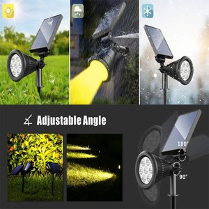 Projecteurs solaires <span class=keywords><strong>LED</strong></span> à détecteur de mouvement pour extérieur, personnalisables, étanches IP65, pour jardin, cour, sol - Product Image 2