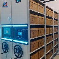 Étagères mobiles motorisées compactables, étagères de stockage haute densité, étagères mobiles en acier