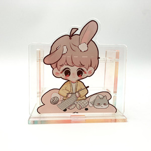 Kuien Bán Buôn Tùy Chỉnh In Rõ Ràng <span class=keywords><strong>Acrylic</strong></span> Anime Bàn Bút Đứng Chủ Charms Nhựa Kết Hợp Bút Chì Chủ Bàn Chải Nồi - Product Image 2