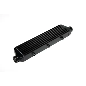 5003-BK Revêtement en poudre Noir Intercooler Universel FMIC Aluminium Tur bo 27 "x 6" x 2.5 "2.25" I/O