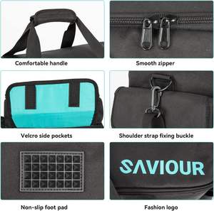 Bolsa de Transporte Profesional para Equipos de DJ, con Diseño de Leopardo, Divisores Inferiores Acolchados Desmontables, para Cables y Archivos, Ideal para Viajes - Product Image 4