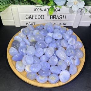 Gran oferta, ágata de encaje azul curativo Natural, <span class=keywords><strong>Calcedonia</strong></span> azul Natural, piedras caídas, grava de cristal pulido para Decoración - Product Image 4