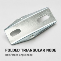 Connecteur triangulaire à quatre trous Zhongji Bochuang pour usage extérieur, en acier au carbone Q350B, 150 mm, support photovoltaïque résistant aux tremblements de terre