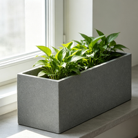 Bac à fleurs en béton monobloc épais et long, sur mesure (longueur, largeur, profondeur), pour balcon, usage commercial, vente en gros