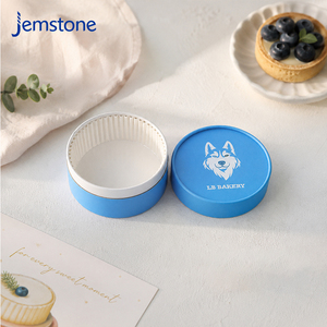 Boîte d'emballage cylindrique en carton alimentaire personnalisée avec logo, biodégradable, certifiée FSC, pour gâteau basque, tube en papier - Product Image 1
