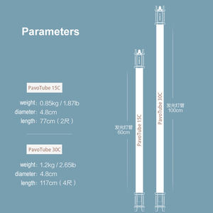 <span class=keywords><strong>Nanlite</strong></span>-tubo de luz LED de mano para fotos, vídeos, películas y fotografía, 15C, 77cm/30C, 117CM, Color RGB, 2700K-6500K - Product Image 5