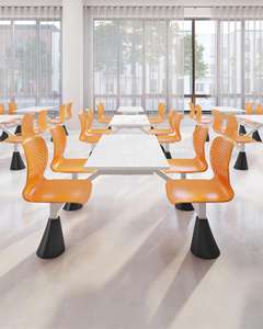 Vente en gros de cantine scolaire Personnel d'entreprise Salle à manger d'affaires Salle à manger design Respectueux de l'environnement Table Chaise pour 4 personnes - Product Image 1