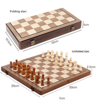 Dericsson Échiquier en bois unisexe 2 en 1 de haute qualité, écologique, jeu de société magnétique de luxe, personnalisable