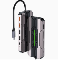 Station d'accueil Type-C 13-en-1, port Ethernet Gigabit, lecteur de carte, hub USB multifonctionnel - Vente directe d'usine