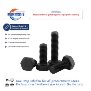 Pernos <span class=keywords><strong>12.9</strong></span>, Grado <span class=keywords><strong>12.9</strong></span>, Recubiertos en Negro, Cabeza Hexagonal, Perno de Acero de Alta Resistencia, <span class=keywords><strong>Tornillo</strong></span> Alargado M3-M72 - Product Image 1
