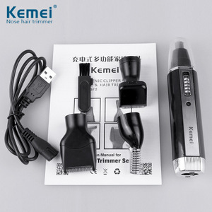 Keme-6630 4 in 1 naso capelli <span class=keywords><strong>barba</strong></span> sopracciglio ricaricabile elettrico Trimmer naso elettrico rasoio orecchio <span class=keywords><strong>tagliacapelli</strong></span> - Product Image 5