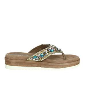 Sandalias de Plataforma Cinzia Soft Donna Infradito Taupe para Mujer, con Tacón - Product Image 3