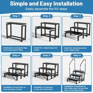 2-4-traps campertrailer antislip hulptrap trapladder opstapplatform trap kruk opstapladder - Product Image 5
