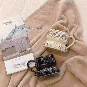 Set di Tazze in Ceramica con Disegni a Mano - Tazze Originali per Caffè e Tè con Texture Unica - Product Image 1