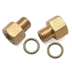 Raccord de tuyauterie en laiton M12-1.5 mâle vers 1/8NPT femelle, adaptateur de conversion de filetage métrique-pouce avec joint d'étanchéité en cuivre - Product Image 5