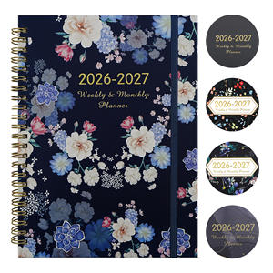 <span class=keywords><strong>Agenda</strong></span> Espiral Floral A5 2026-2027, Planificador Semanal con Correa Elástica, <span class=keywords><strong>Agenda</strong></span> en Inglés, Regalo, Disponible en Stock - Product Image 3