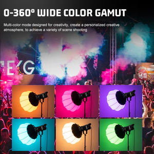 ZSYB A200R-DMX couleur Dimmable RGB lumière vidéo 2700-6500K COB 200W équipement d'éclairage de Studio Led lumière photographique de remplissage en direct - Product Image 5