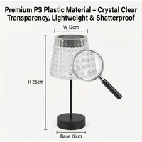 Lampe de table solaire LED d'extérieur au design moderne, lumière blanc chaud, étanche IP44, batterie incluse, certifiée RoHS, pour aménagement paysager et jardin