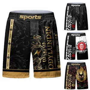 Men MMA Shorts Customized Fighting Club Uniforms Boxing Grappling Shorts Factory Price Digital Print Gym Short Pants