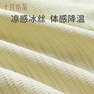 October Crystalline Maternity Ice Silk Briefs Lightweight Breathable Low Waisted Seamless Plus Size Autumn <b>Pregnancy</b> <b>Underwear</b> - Product Image 4