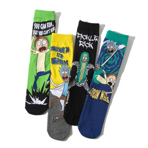 2022 vente en gros de haute qualité Design drôle Calcetines coton équipage dessin animé Animal logo personnalisé Anime hommes décontracté Comics chaussettes folles - Product Image 5
