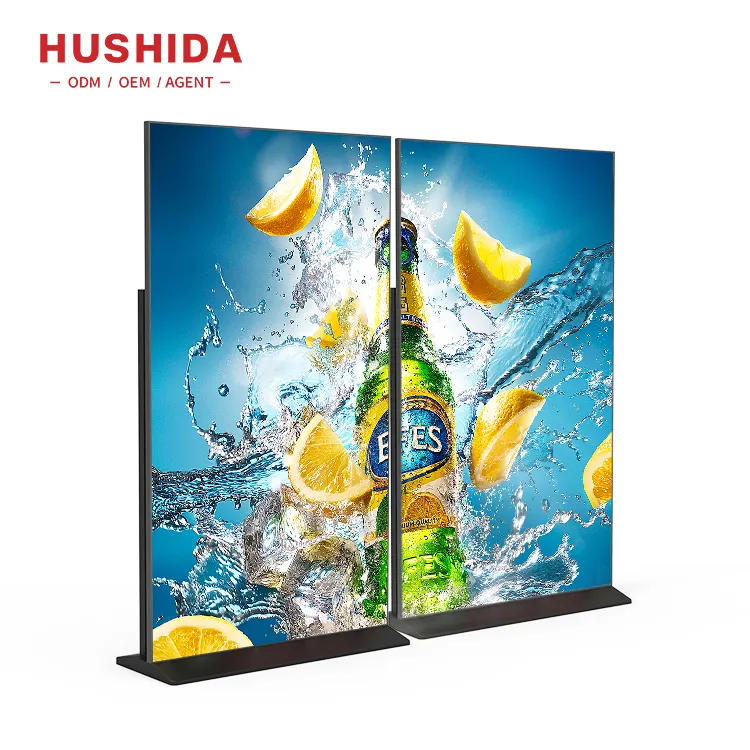 75 85 100 Inch Lcd Screen Display Large Vertical Full Screen Display Digital Signage