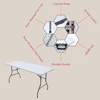 Tragbarer Klapptisch für Gartenparty Picknick Camping BBQ Dining Kitchen