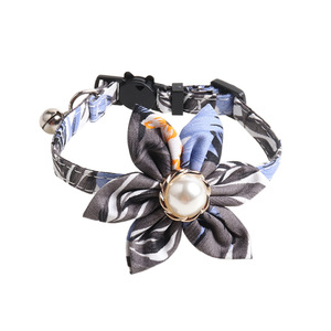 Collar de gato personalizado con campana, perla, sol, flor, desmontable, de lujo, nuevo - Product Image 3