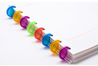 Disques en plastique personnalisés de 24 mm, lot de 1000, couleurs variées, transparents, en ABS, pour reliure à trous champignons, pour agenda DiscBound