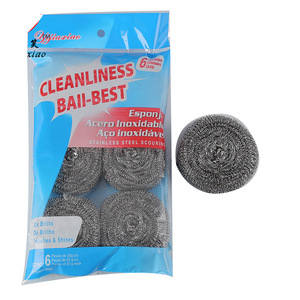 แผ่นขัดสแตนเลส Bai-Best แบบกลม 6 ชิ้น สำหรับงานหนัก ทำความสะอาดในครัว - Product Image 1
