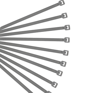 ربطات أسلاك احترافية ذاتية القفل Grey * من النايلون ربطة عنق متينة قابلة لإعادة الاستخدام - Product Image 6