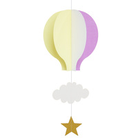 Décorations suspendues 3D en forme de cœur, montgolfière et nuage pour la maternelle, les fêtes, les mariages et les anniversaires