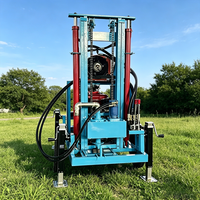 Foreuse de puits d'eau diesel sur chenilles MIKTON MKD-200 200m avec pompe et moteur, portable pour couches mixtes de sable, d'argile et de roche