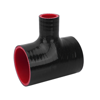 Tube en silicone en forme de T pour coupleur BOV adaptateur de soupape de soufflage Intercooler Turbo Kit 51-76mm tuyau T pièce en caoutchouc menuisier tuyau à 3 voies