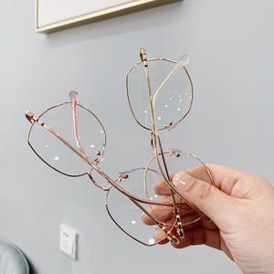 Montures de lunettes métalliques irrégulières O6-8949, monture intégrale, anti-UV et anti-lumière bleue, tendance mode féminine. - Product Image 5