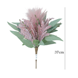 Ramillete de Caña Artificial Ruilisi, Blanco, Rosa, Borgoña, Decoración para Bodas y Hogar, Arreglo Floral Minimalista - Product Image 5