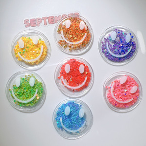 Nouveaux cabochons plats en résine Kawaii Smile Glitter pour embellissements DIY, scrapbooking, fabrication de bijoux, fournisseur d'animaux d'Halloween - Product Image 3