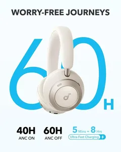 Anker soundcore Space ONE PRO หูฟังตัดเสียงรบกวนแบบแอกทีฟ A3062 60H ที่ปรับได้มีไมค์<span class=keywords><strong>6</strong></span>ตัวสำหรับใช้งานกับโทรศัพท์มือถือ - Product Image 5