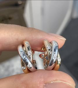 เครื่องประดับสั่งทำพิเศษ ต่างหูทองแท้ 9k 10k 14k 18k ทองคำขาว ทองคำชมพู ทองคำเหลือง ประดับเพชร/พลอยจากแล็บ ผลิตจากโรงงาน - Product Image 2