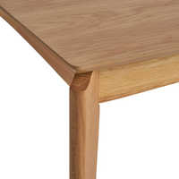 Table à manger classique en bois de chêne, construction en bois massif, finition naturelle, table à manger pour la maison, la cuisine, le restaurant, la salle à manger