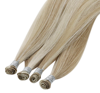 Extensions de cheveux vierges bruts doublement étirés, Remy européens russes, fines, invisibles, sans retour, trame de cheveux sans couture pour salon