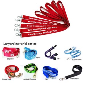 <span class=keywords><strong>Cordon</strong></span> de <span class=keywords><strong>cou</strong></span> rond personnalisé avec logo OEM ODM en polyester avec étiquette vierge pour <span class=keywords><strong>badge</strong></span> d'identification - Product Image 5