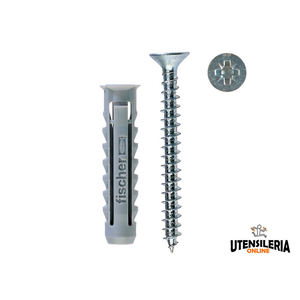Espigas de nailon Fischer 400 con tornillos de aglomerado en bandeja (UDS) - Product Image 2