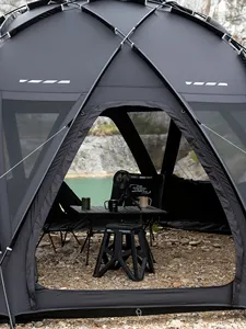 Купольная палатка TECI из черной высококачественной ткани, палатка для кемпинга на открытом воздухе с изображением звездного неба