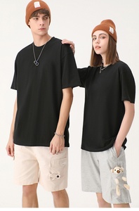 เสื้อยืดพิมพ์ลายโอเวอร์ไซส์ หนัก 340 กรัม ผ้าคอตตอน 100% สำหรับผู้ชายและผู้หญิง สั่งทำได้ เป็นมิตรต่อสิ่งแวดล้อม - Product Image 2
