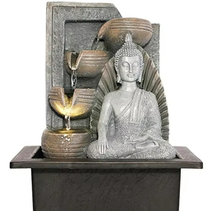 Résine Intérieur Table Fengshui Petit Bouddha <span class=keywords><strong>Zen</strong></span> Cascade Fontaines D'eau - Product Image 1
